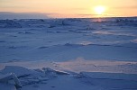 Ice in the evening sun