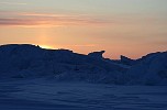 Sunset over the ice