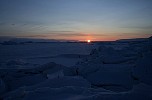 Sunset over the ice