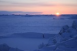 Sunset over the ice