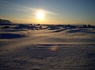 Snowfield in the morning