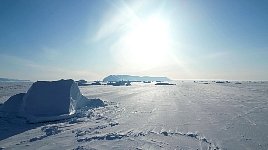 Iceberg near Qaanaaq on a sunny day