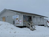 Boarded up kiosk in Qaanaaq