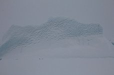 Icebergs on an overcast day