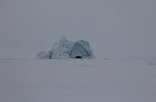 Icebergs on an overcast day