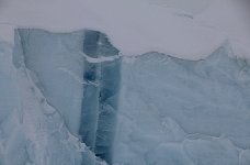 Icebergs on an overcast day