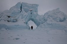 Walking through an iceberg