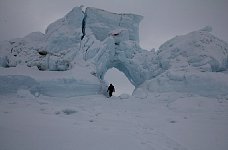 Walking through an iceberg