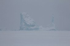 Icebergs on an overcast day