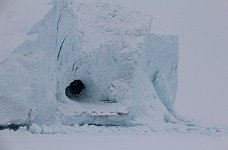 Iceberg on a snowy day