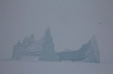 White iceberg with white background