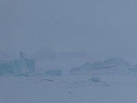 Icebergs on an overcast day