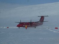 Plane arriving in Qaanaaq