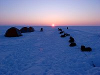 Sunset on ice