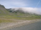 Cloud coming over mountain