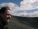 Windy day at Hverfjall