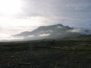 Fog closing in on mountains near Jökulsarlon again