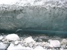 Glacier tongue of Vatnajökul (Blue glacier ice turning white)