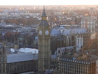 Palace of Westminster, Clock Tower at sunset