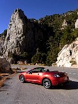 San Gabriel Mountains and car