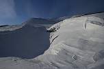 Snow formation on the way to Longyearbyen airport