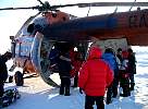 MI-8 helicopter on ice