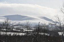 Sunny mountains near Langfjordbotn