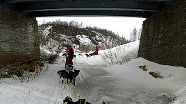 Crossing under bridge