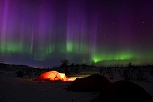Northern lights at Pavelluoppal lake