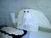 Snow owl snow carving