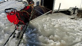 Wet ground at parking lot