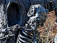 Skeleton sculpture by Jake Chapman