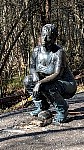 Sculpture of urinating woman by Ann-Sofi Siden