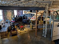 Trains planes and cars at museum