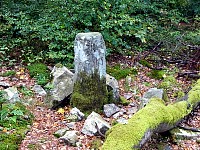 Border stone at highest point in the Saarland