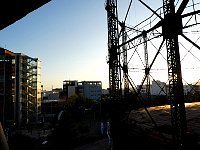 Ascending next to old gasworks