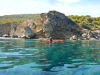 kayaking Agistri coast