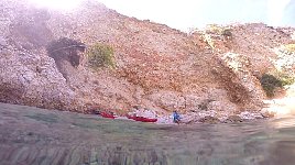 Kayaks at shore