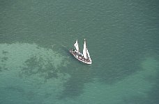 Sailing boat near shore