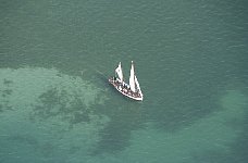 Sailing boat near shore