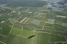 Zeppelin shadow on fields