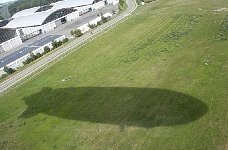 Zeppelin shadow on landing