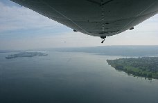 View through panorama rear window