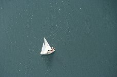 Small boat on lake