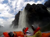 Near waterfall spray