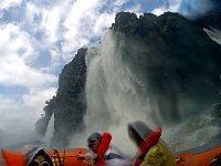 Near waterfall spray