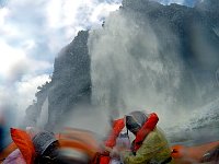 Near waterfall spray