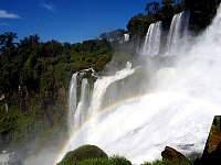 Iguazu waterfall and rainbow