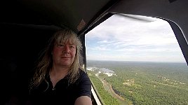 Me on Iguazu waterfall helicopter flight