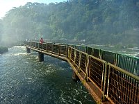 Iguazu waterfall viewing bridge